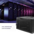 Szafa RACK Qoltec 19" | 6U | 600x370x600 | Perforowane drzwi| Wisząca - 1170965