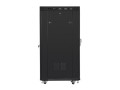 Szafa instalacyjna stojąca 19" 27U 800x1000 czarna drzwi szklane LCD Lanberg (flat pack) - 1198970