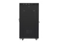 Szafa instalacyjna stojąca 19" 27U 800x1000 czarna drzwi szklane LCD Lanberg (flat pack) - 1198972