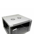 Szafa wisząca 19" Netrack, 6U/600x600mm – szary, drzwi szklane, otwierane boki - 1077135