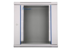 Szafa rack Extralink 12U 600x600 szara montowana na ścianie