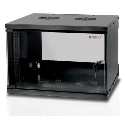 Szafa wisząca TechlyPro ECO 19" 6U/320 zmontowana, czarna - 935363