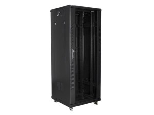 Szafa instalacyjna Rack stojąca 19" 32U 600x600 czarna Lanberg (flat pack)