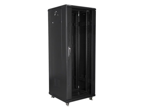 Szafa instalacyjna stojąca 19" 32U 600x600 czarna Lanberg (flat pack) - 1128715