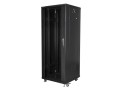 Szafa instalacyjna stojąca 19" 32U 600x600 czarna Lanberg (flat pack) - 1128712