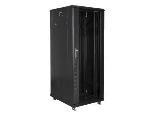 Szafa instalacyjna Rack stojąca 19" 32U 600x800 czarna Lanberg (flat pack)