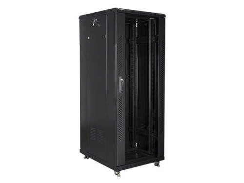 Szafa instalacyjna stojąca 19" 32U 600x800 czarna Lanberg (flat pack) - 1128716