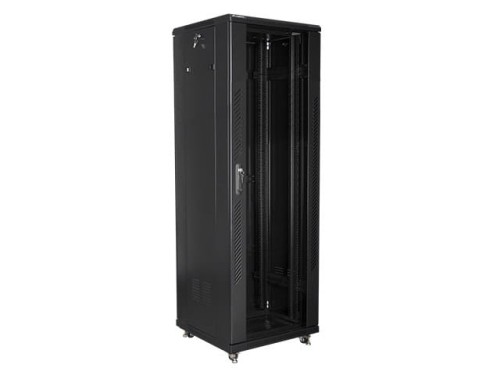 Szafa instalacyjna stojąca 19" 37U 600x600 czarna Lanberg (flat pack) - 1158328