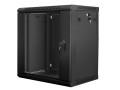 Szafa instalacyjna wisząca 19" 12U 600x450 czarna Lanberg (flat pack) - 1077027