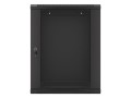 Szafa instalacyjna wisząca 19" 15U 600x450 czarna Lanberg (flat pack) - 1128903