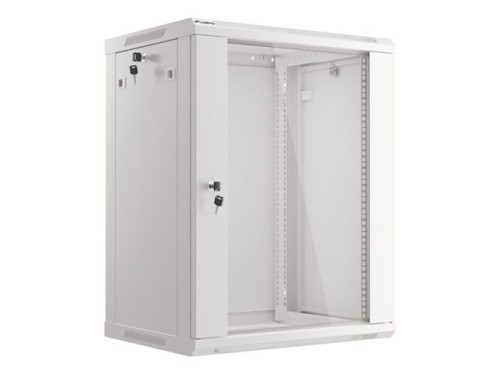 Szafa instalacyjna wisząca 19" 15U 600x450 szara Lanberg (flat pack) - 1129086