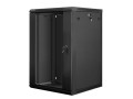 Szafa instalacyjna wisząca 19" 18U 600x600 czarna Lanberg (flat pack) - 1077031