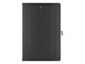 Szafa instalacyjna wisząca 19" 18U 600x600 czarna Lanberg (flat pack) - 1343676