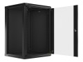 Szafa instalacyjna wisząca 19" 18U 600x600 czarna Lanberg (flat pack) - 1343680