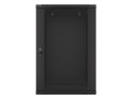 Szafa instalacyjna wisząca 19" 18U 600x600 czarna Lanberg (flat pack) - 1343678