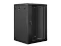 Szafa instalacyjna wisząca 19" 18U 600x600 czarna Lanberg (flat pack) - 1077032