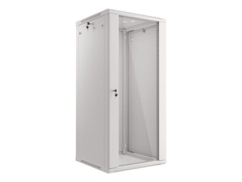 Szafa instalacyjna wisząca 19" 27U 600x600 szara Lanberg (flat pack) - 1129047
