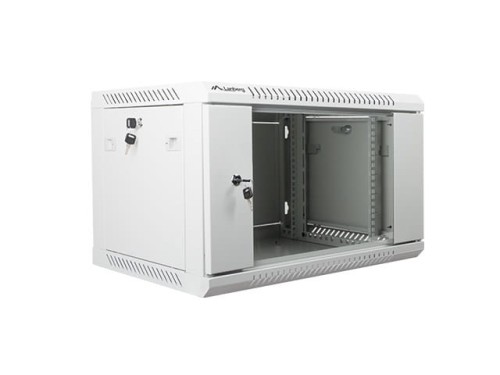 Szafa instalacyjna wisząca 19" 6U 600x450 szara Lanberg (flat pack) - 1170970
