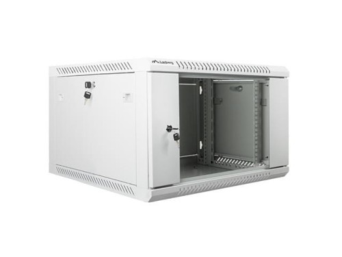 Szafa instalacyjna wisząca 19" 6U 600x600 szara Lanberg (flat pack) - 796360