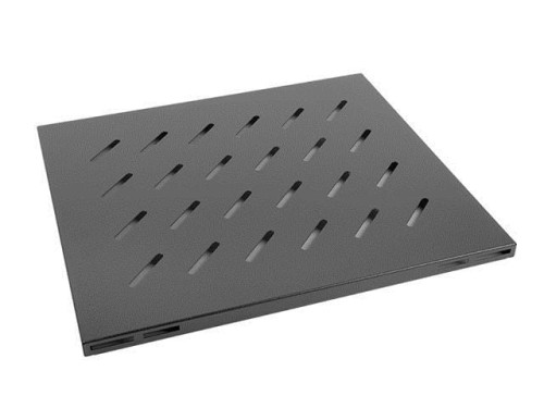 Półka do szaf 19" 800mm czarna Lanberg (1U/465x515mm udźwig do 120kg, montaż 4-punktowy) - 795827
