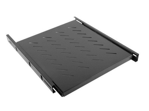 Półka do szaf wysuwana 19" 800mm czarna Lanberg (1U 465X550mm udźwig do 18kg, montaż 4-punktowy) - 795826