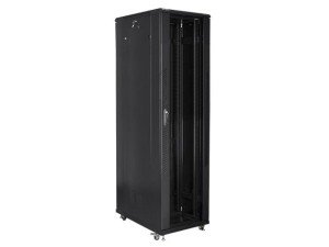 Szafa instalacyjna Rack stojąca 19" 47U 800x1000 czarna Lanberg (flat pack)