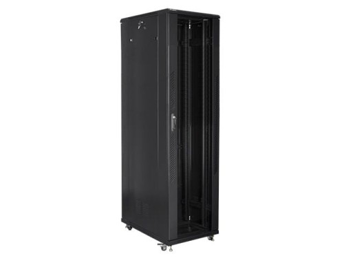 Szafa instalacyjna stojąca 19" 47U 800x1000 czarna Lanberg (flat pack) - 1158334