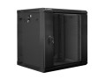 Szafa instalacyjna dwusekcyjna wisząca 19" 12U 600x600 czarna Lanberg (flat pack) - 1129063