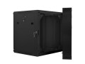 Szafa instalacyjna dwusekcyjna wisząca 19" 12U 600x600 czarna Lanberg (flat pack) - 1129068