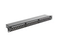 Patch panel Lanberg PPS5-1024-B 24 port 1U kat.5e ekranowany czarny - 795750