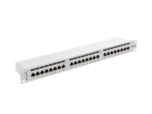 Patch panel Lanberg PPS5-1024-S 24 port 1U kat.5e ekranowany szary - 1146041