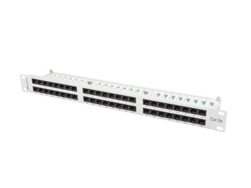 Patch panel Lanberg PPU5-1048-S 48 port 1U kat.5e szary - 1467348