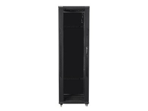 Szafa instalacyjna Rack stojąca 19" 42U 600x800 czarna Lanberg (flat pack)