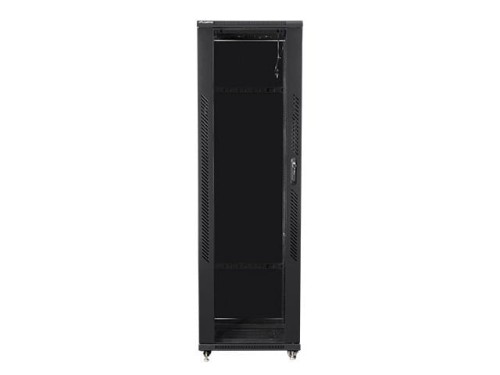 Szafa instalacyjna stojąca 19" 42U 600x800 czarna Lanberg (flat pack) - 1539308