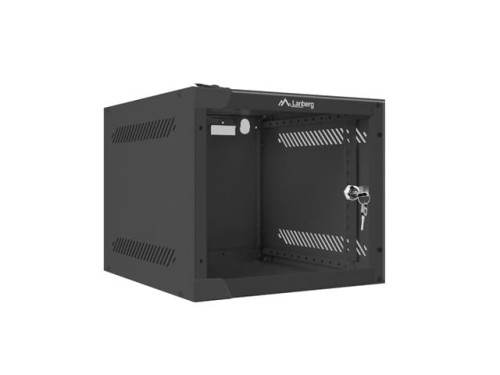 Szafa instalacyjna Rack wisząca 10" 4U 280x310mm czarna Lanberg (flat pack) - 1077008