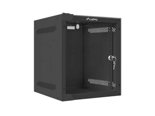Szafa instalacyjna Rack wisząca 10" 6U 280x310mm czarna Lanberg (flat pack) - 796036
