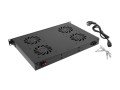 Panel wentylacyjny Lanberg LCD poziomy 1U z termostatem do szaf 19" 4 wentylatory 230V czarny - 1076983