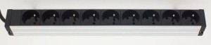 EmiterNet Listwa zasilająca 19" 9-gn.z bolcem, kabel 3mb, wtyk IEC320 C14