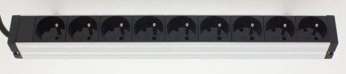EmiterNet Listwa zasilająca 19" 9-gn.z bolcem, kabel 3mb, wtyk IEC320 C14 - 1658808