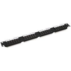 Patch panel A-LAN PK004 (1U; 19"; kat. 5e; UTP; 24xRJ-45)