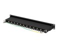 Patch panel Lanberg 24 port 1U kat.7 ekranowany czarny - 1076901