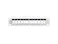 Patch panel pusty Lanberg 12 port 1U 10" z organizerem do modułów keystone szary - 1597195