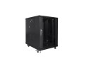 Szafa instalacyjna stojąca 19" 15U 600x800 czarna Lanberg (flat pack) - 880845