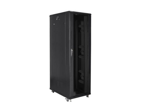 Szafa instalacyjna stojąca 19" 42U 800x1200 czarna Lanberg (flat pack) - 1158339