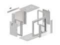 Szafa instalacyjna wisząca 19" 9U 570x450 szybki montaż szara Lanberg (flat pack) - 796117