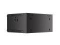 Szafa instalacyjna wisząca 19" 4U 570x450 szybki montaż czarna Lanberg (flat pack) - 795998