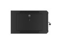 Szafa instalacyjna wisząca 19" 4U 570x450 szybki montaż czarna Lanberg (flat pack) - 795999
