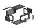 Szafa instalacyjna wisząca 19" 4U 570x450 szybki montaż czarna Lanberg (flat pack) - 795997