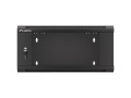 Szafa instalacyjna wisząca 19" 4U 570x450 szybki montaż czarna Lanberg (flat pack) - 795988