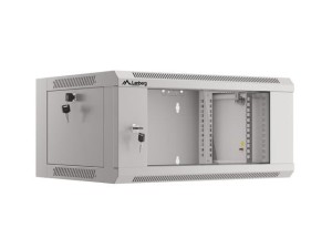 Szafa instalacyjna Rack wisząca 19" 4U 570x450 szybki montaż szara Lanberg (flat pack)
